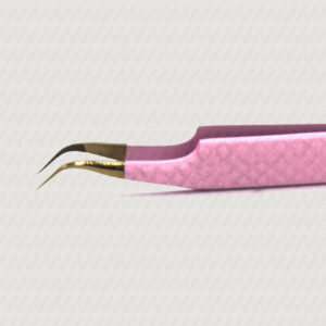 Extra Strong Curved Eyelash Extension Tweezers(Pink)