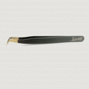 L Type Volume Eyelash Extension Tweezers (Black-Goden)Tip size Count from the Curve